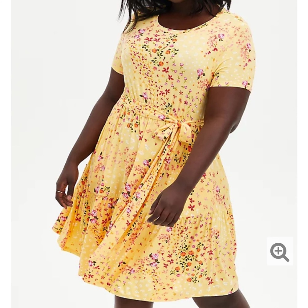 Torrid 6X Super Soft Tiered Mini Skater Dress